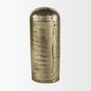 Quonset Extra Tall Brass Finished Aluminum Metal Pillar Object, Decorative Object by Mercana, 6" length x 6" width x 14.5" height thumbnail 5