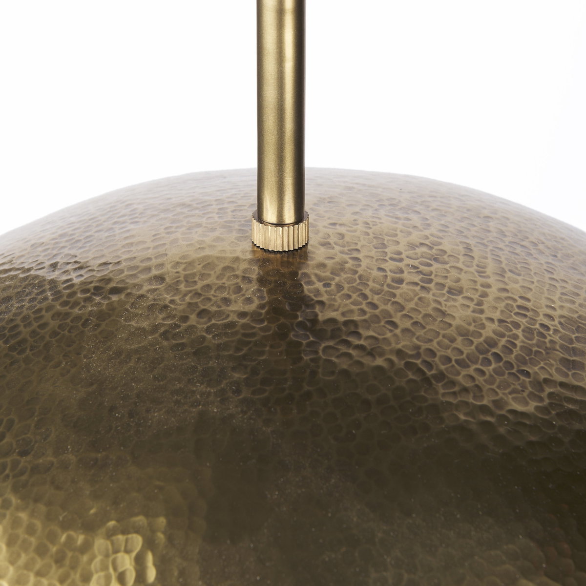 Garnet 13L x 13W Gold Hammered Metal Pendant Light, by Mercana, 14.5" length x 14.5" width x 3.25" height View 7