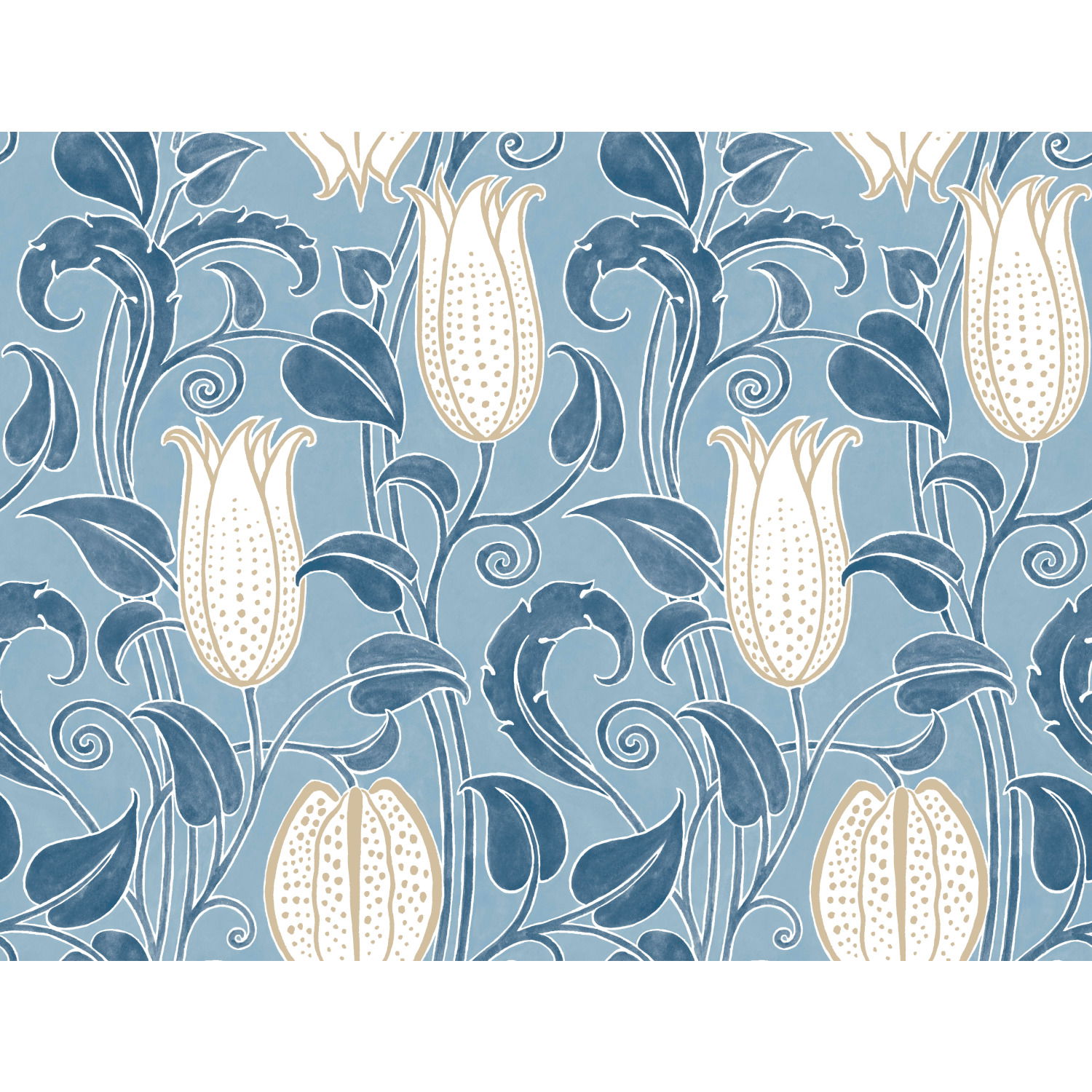 Canterbury Bells Blue Wallpaper large image 