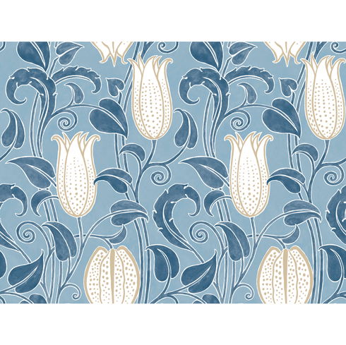Canterbury Bells Blue Wallpaper