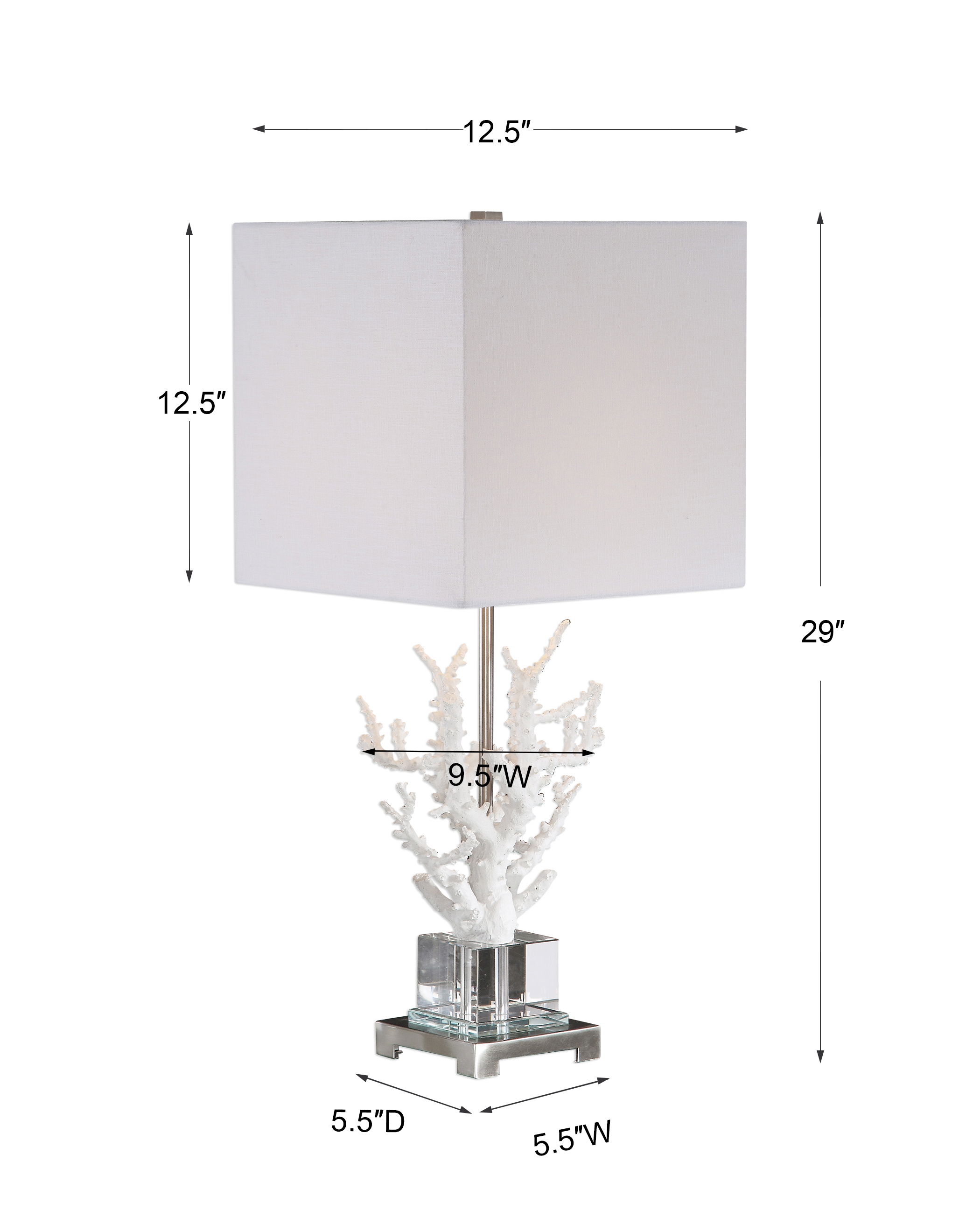 Corallo White Coral Table Lamp large image 