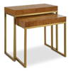 Burl-esque Wooden Nesting Tables Set/2, Side & End Table by Uttermost, 24.5" width x 24.5" height x 12" depth thumbnail 1