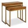 Burl-esque Wooden Nesting Tables Set/2, Side & End Table by Uttermost, 24.5" width x 24.5" height x 12" depth thumbnail 1