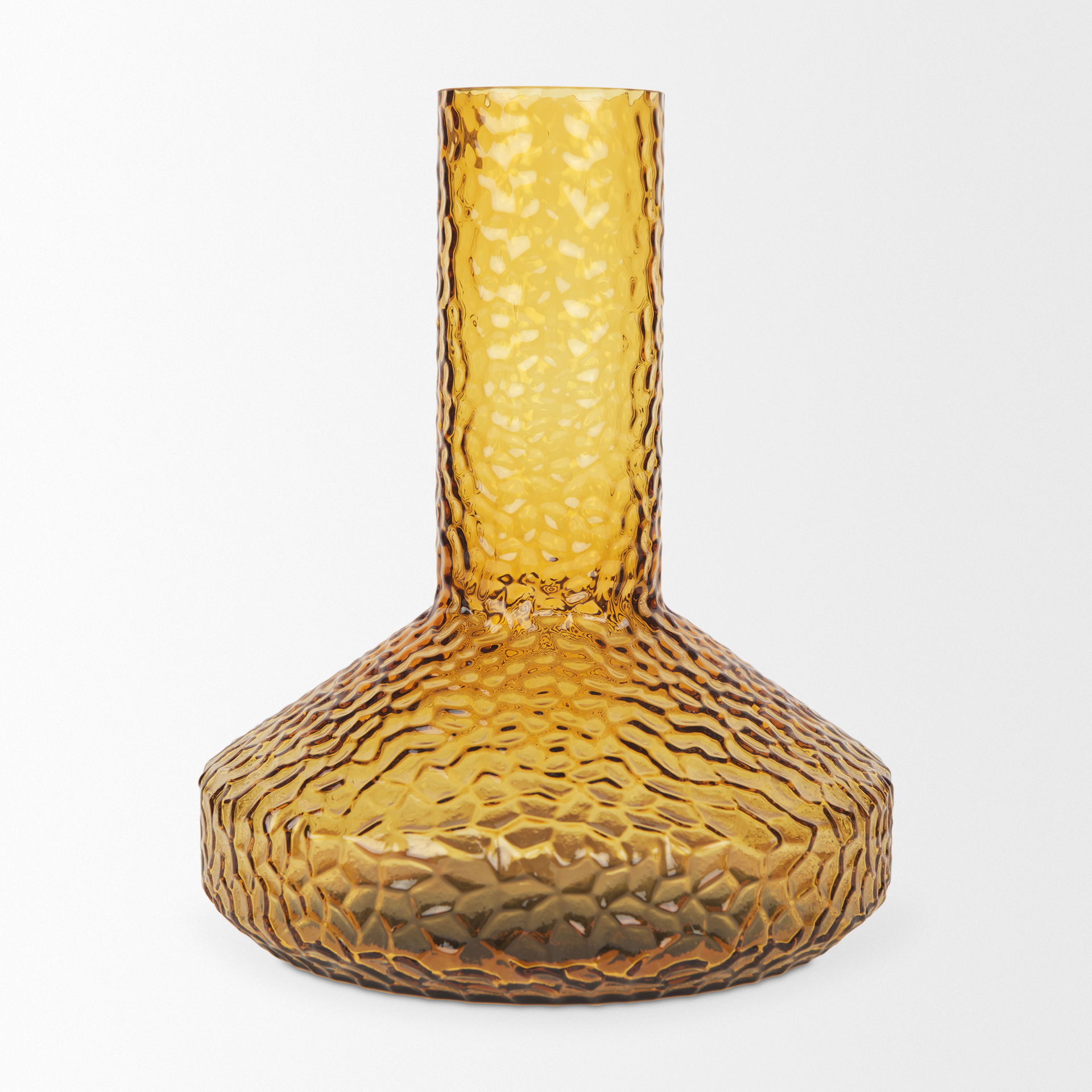 Jolene Tall  Amber Glass Vase large image 