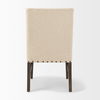 Kensington I  Cream Fabric and Solid Wood Dining Chair, by Mercana, 22.25" length x 23.25" width x 39.5" height thumbnail 5