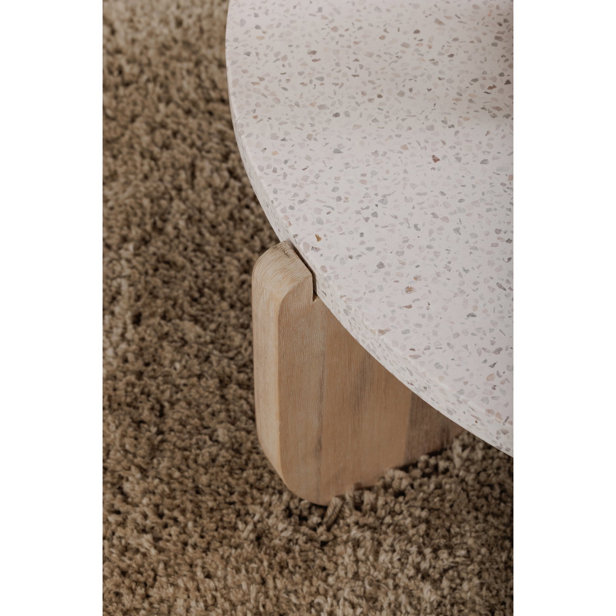 Wunder Coffee Table White, by Moe's Home, 36.5" width x 13.75" height x 36.5" depth View 7