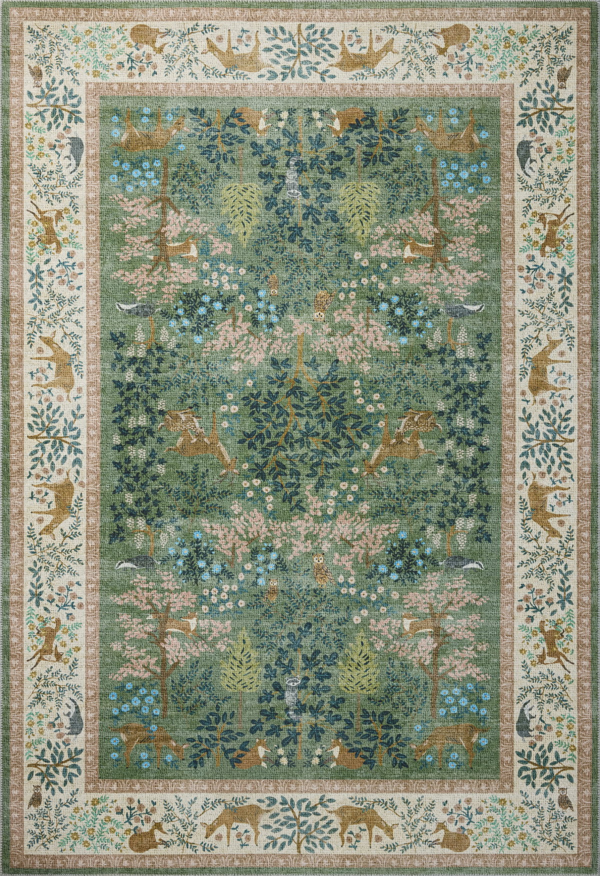 Rifle Paper Co. x Loloi Canopy Rug, 5' length x 7'6" width View 1