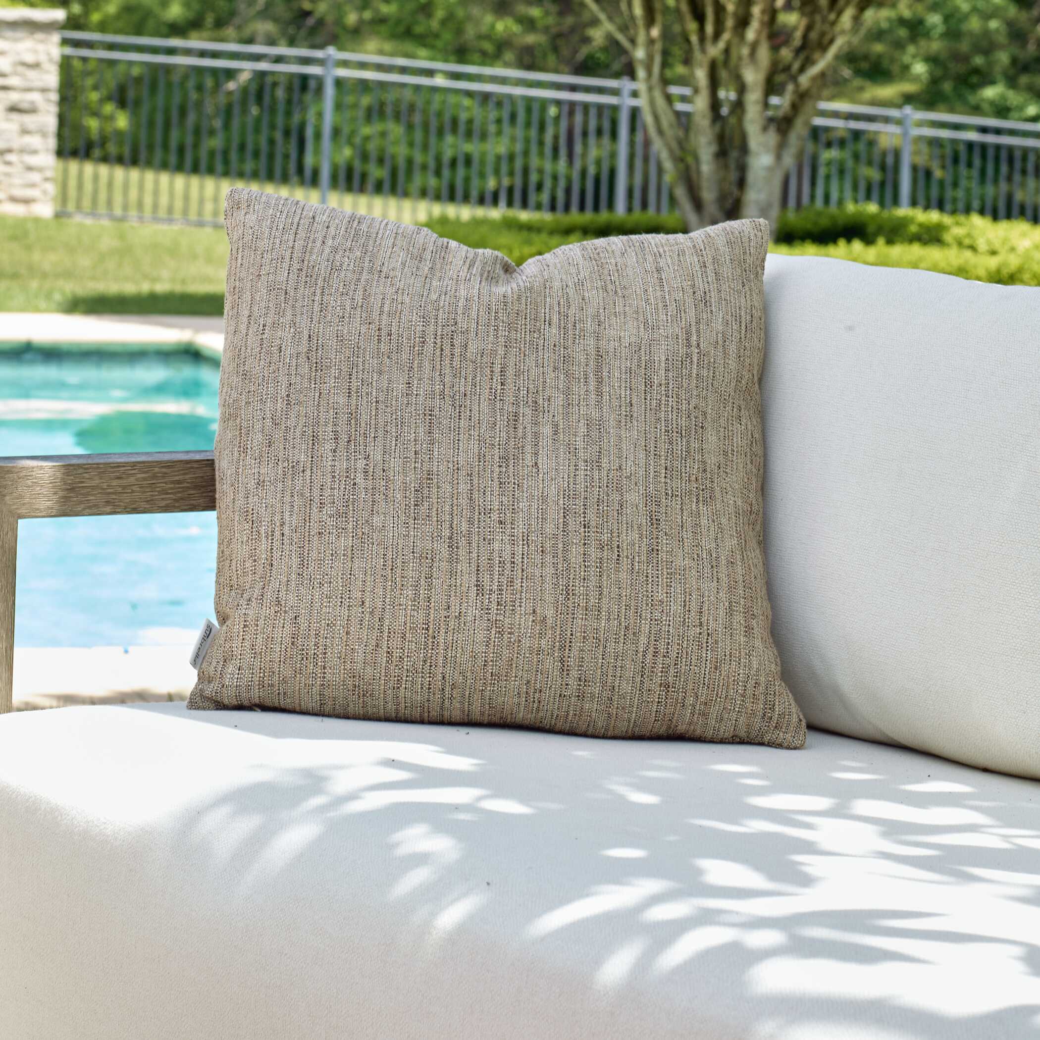 Poros Brown Toned Outdoor Pillow large image 