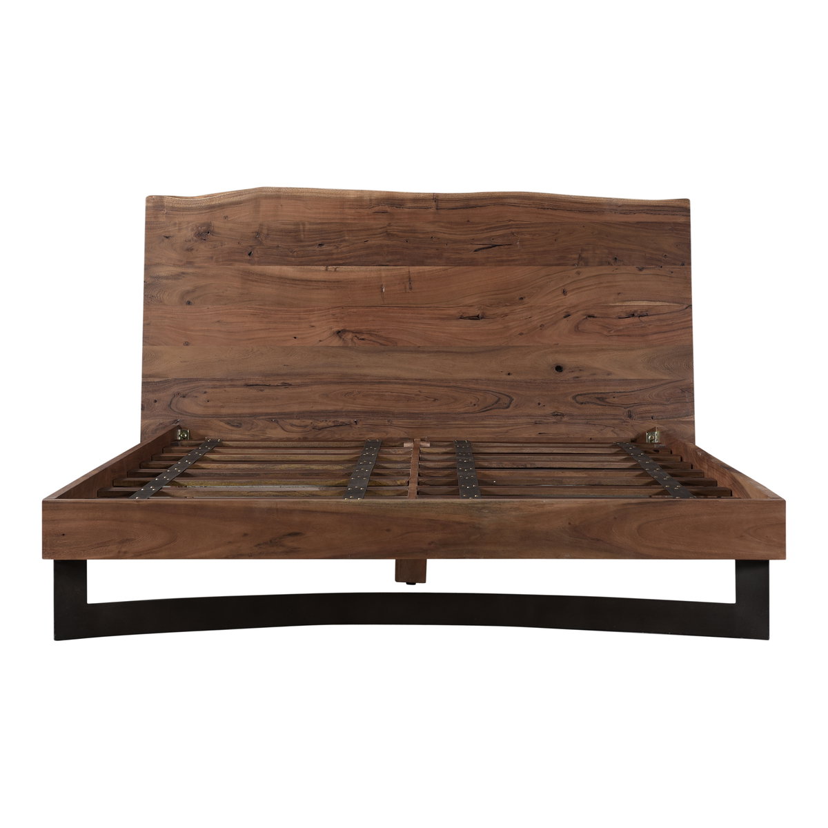 Bent Queen Size Bed Brown, by Moe's Home, 71" width x 42" height x 89" depth View 2