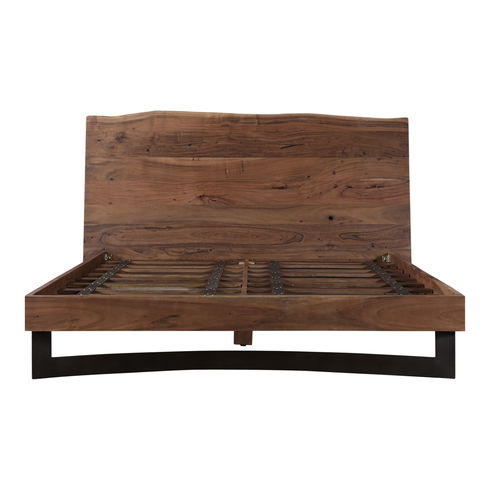 Bent Queen Size Bed Brown