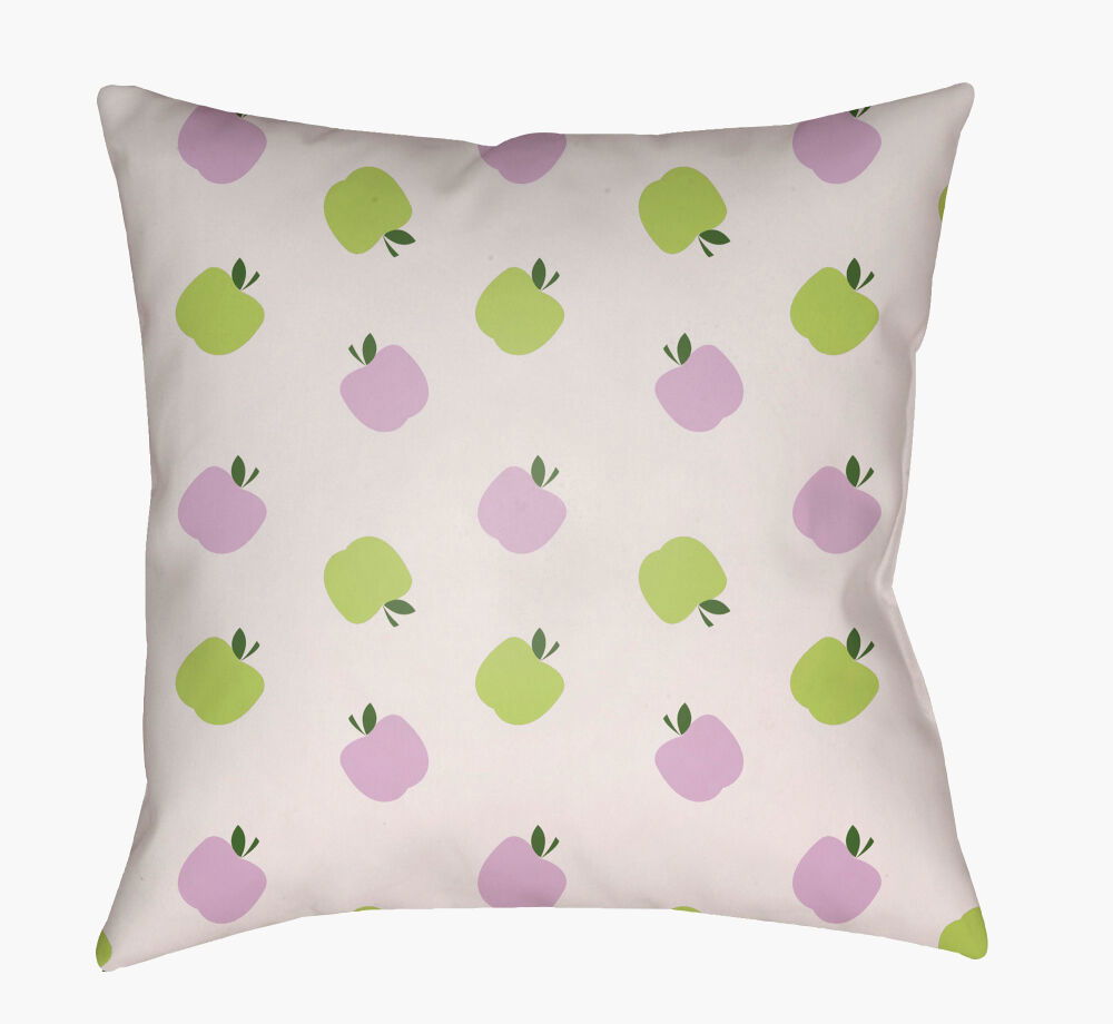 Apples Accent Pillow, Decorative Pillow by Surya, 18" length x 18" width