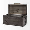 Cassia Set of 2 Brown Wooden Boxes, by Mercana, 11" length x 20" width x 9.87" height thumbnail 6