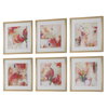 Fresh Start Red Abstract Prints Set/6, by Uttermost, 17" width x 17" height x 1.25" depth thumbnail 5