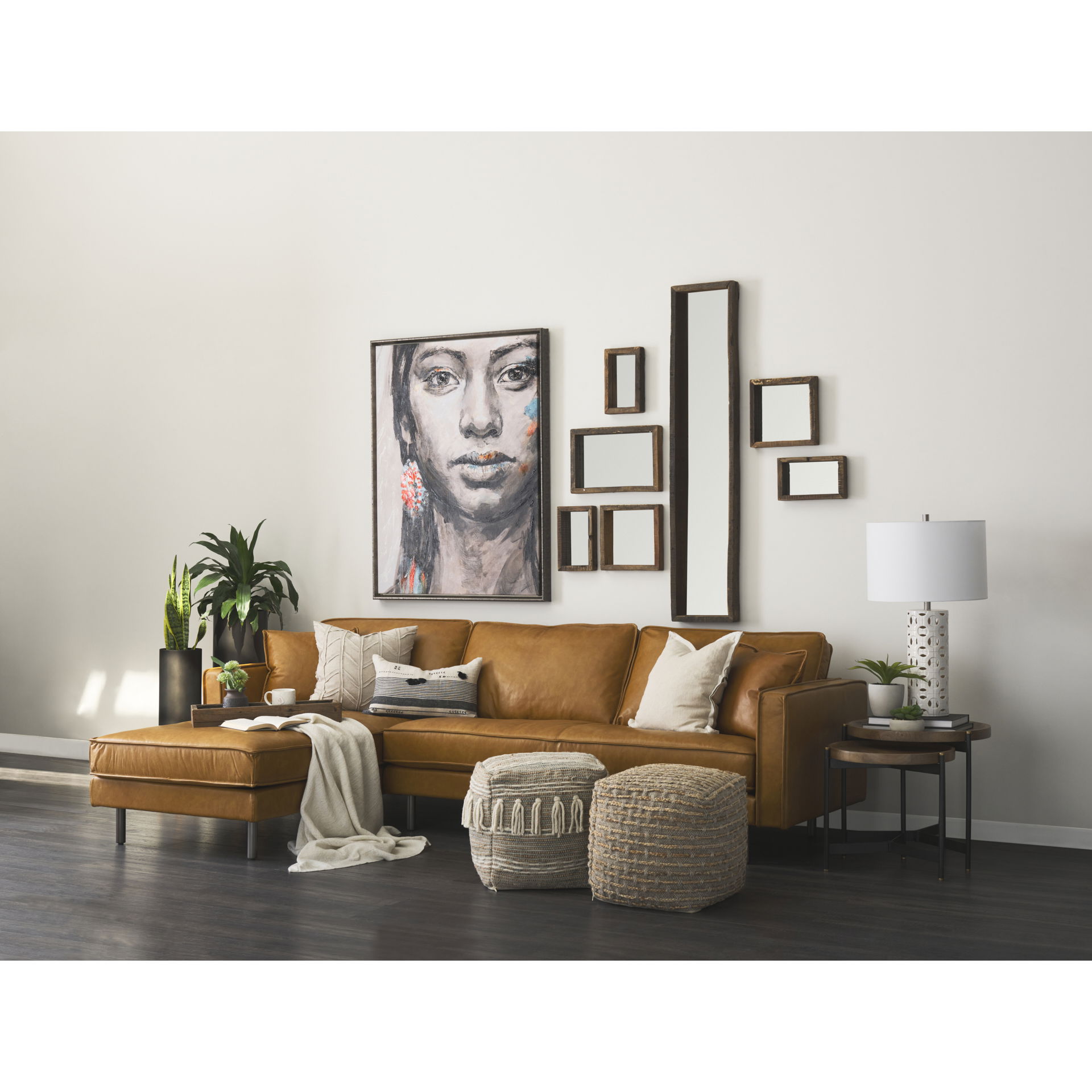 Vernon (Small) 24L x 7W Brown Reclaimed Wood Tray large image 