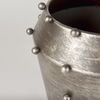 Elio  9.1H Small Champagne Metal with Studs Vase, by Mercana, 7.09" length x 7.09" width x 9.06" height thumbnail 7