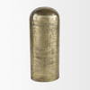 Quonset Extra Tall Brass Finished Aluminum Metal Pillar Object, Decorative Object by Mercana, 6" length x 6" width x 14.5" height thumbnail 6
