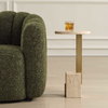 Feranno Travertine Accent Table, Side & End Table by Uttermost, 12" width x 22" height x 8" depth thumbnail 2