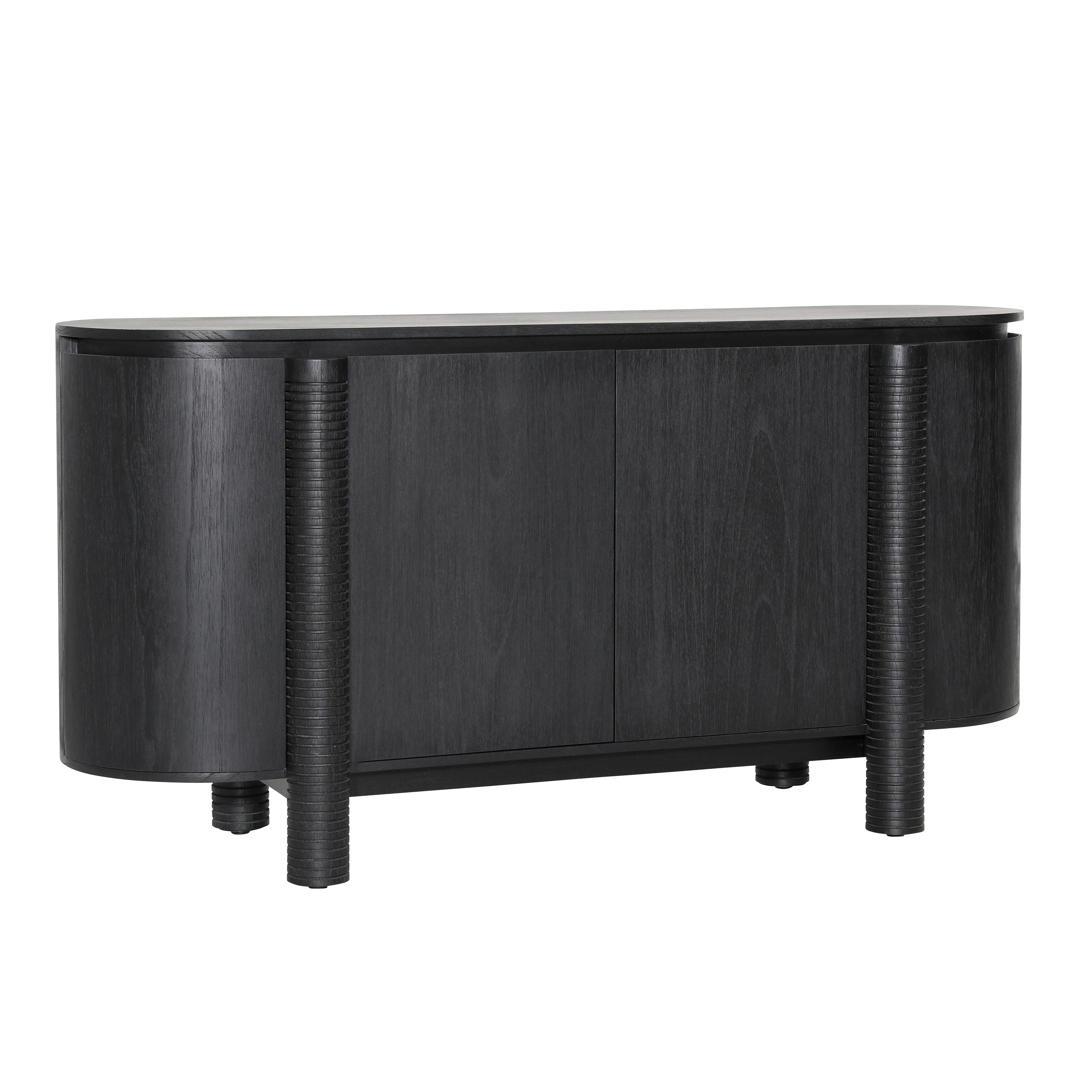 Stefan Sideboard Black, Sideboards & Buffet by Dovetail, 62.99" width x 32.5" height x 19.5" depth View 1