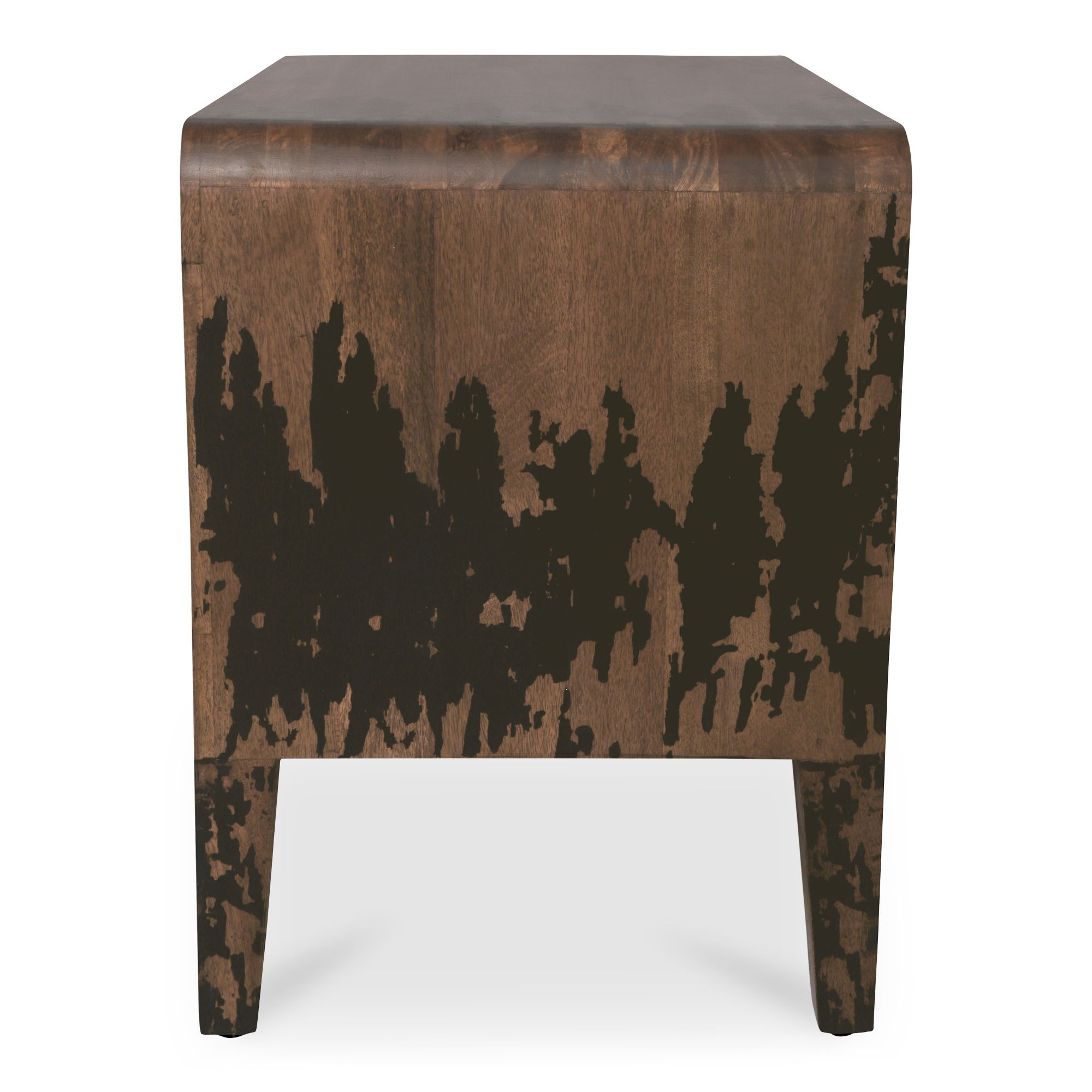 Iris Nightstand Distressed Black, by Moe's Home, 30" width x 26" height x 19" depth View 3
