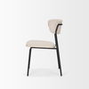 Corey Dining Chair with Oatmeal Fabric & Matte Black Metal thumbnail 3