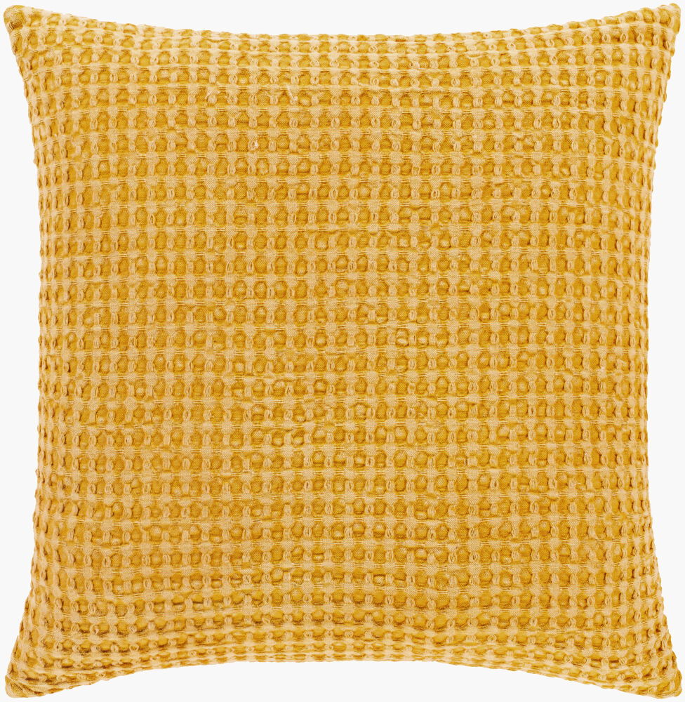 Waffle Accent Pillow, Decorative Pillow by Surya, 22" length x 22" width