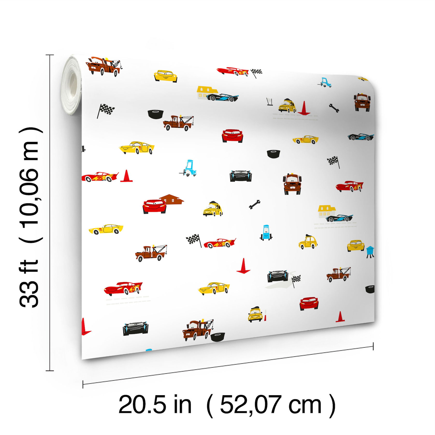 Disney & Pixar Cars Racing Spot White Wallpaper large image 