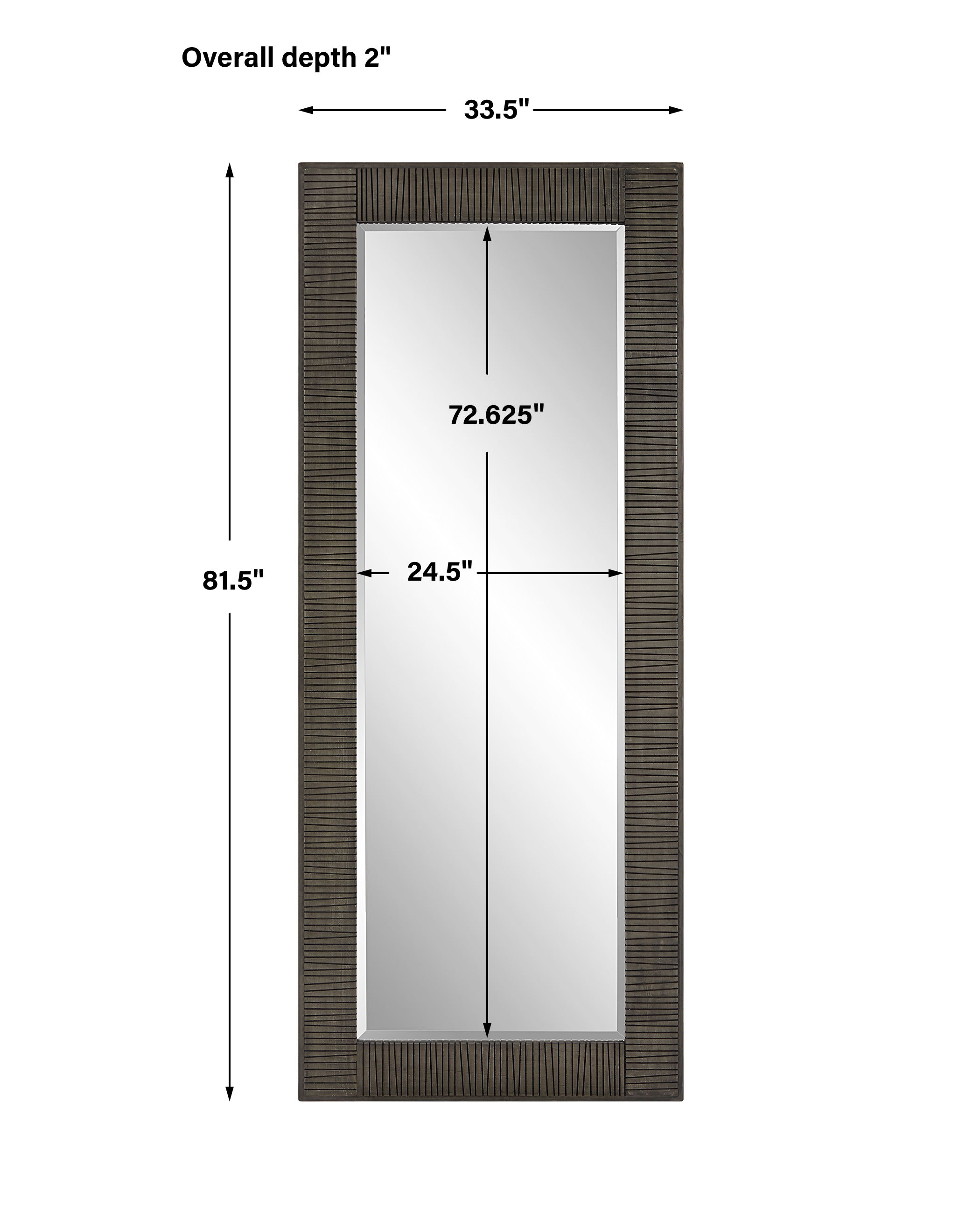 Figaro Oversized Wooden Mirror large image 