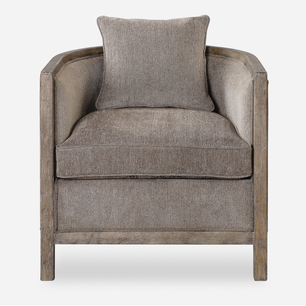 Viaggio Gray Chenille Accent Chair, by Uttermost, 28" width x 32" height x 28.5" depth View 1