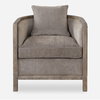 Viaggio Gray Chenille Accent Chair, by Uttermost, 28" width x 32" height x 28.5" depth thumbnail 1