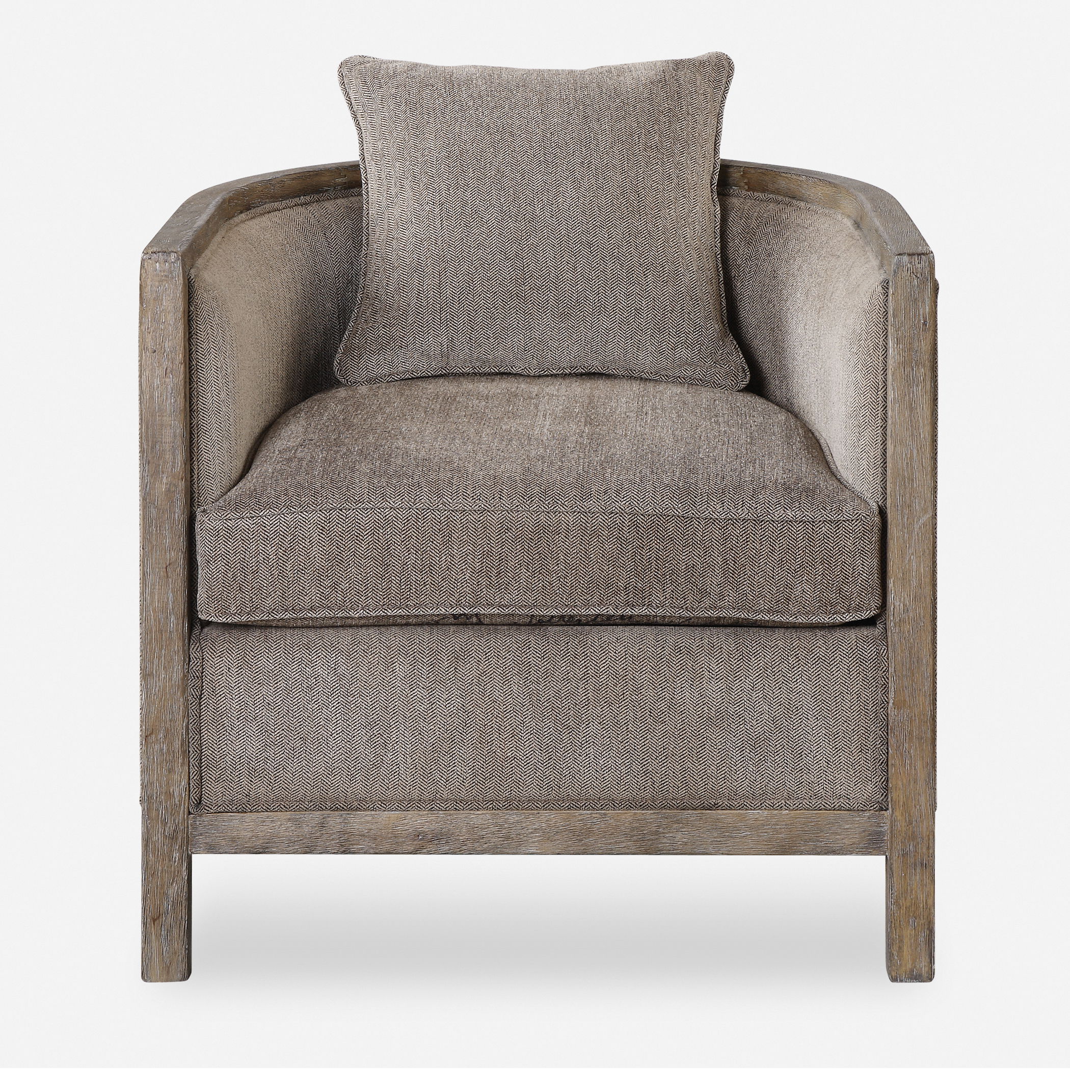 Viaggio Gray Chenille Accent Chair large image 