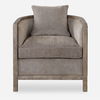 Viaggio Gray Chenille Accent Chair thumbnail 0