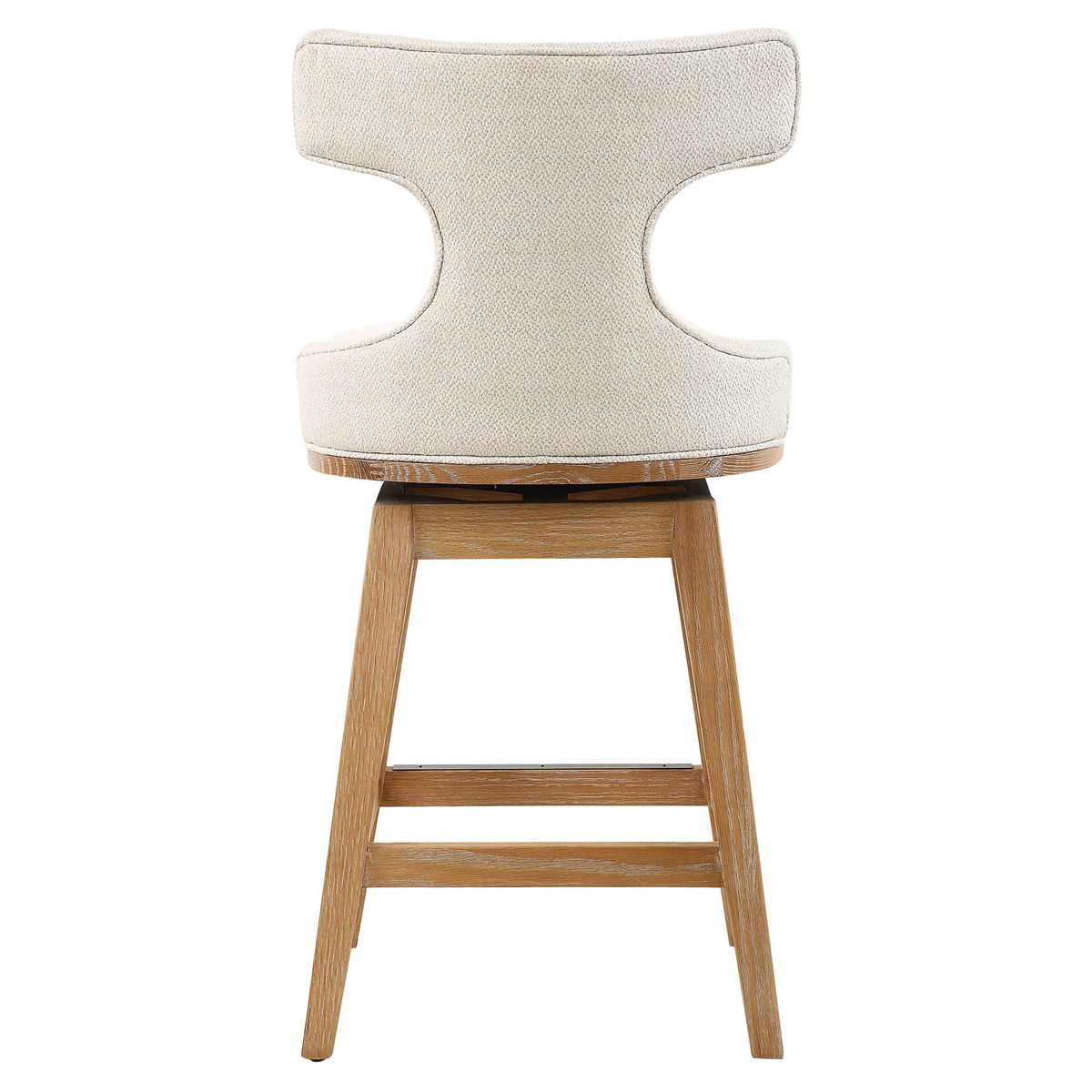 Klismos Off-White Fabric Counter Stool, Counter & Bar Stool by Uttermost, 20" width x 38.25" height x 21.5" depth View 7