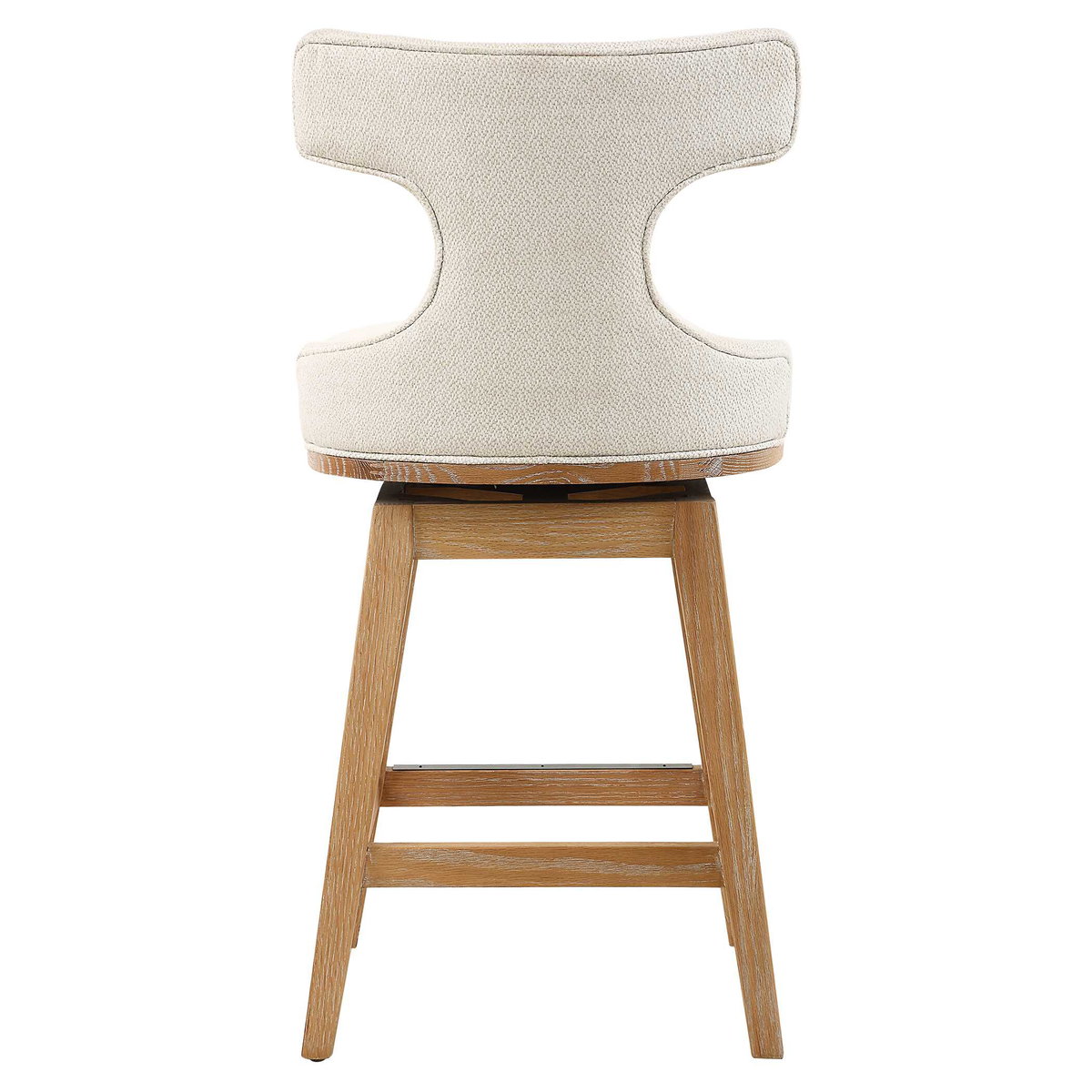 Klismos Off-White Fabric Counter Stool, Counter & Bar Stool by Uttermost, 20" width x 38.25" height x 21.5" depth View 7