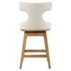 Klismos Off-White Fabric Counter Stool, Counter & Bar Stool by Uttermost, 20" width x 38.25" height x 21.5" depth thumbnail 7
