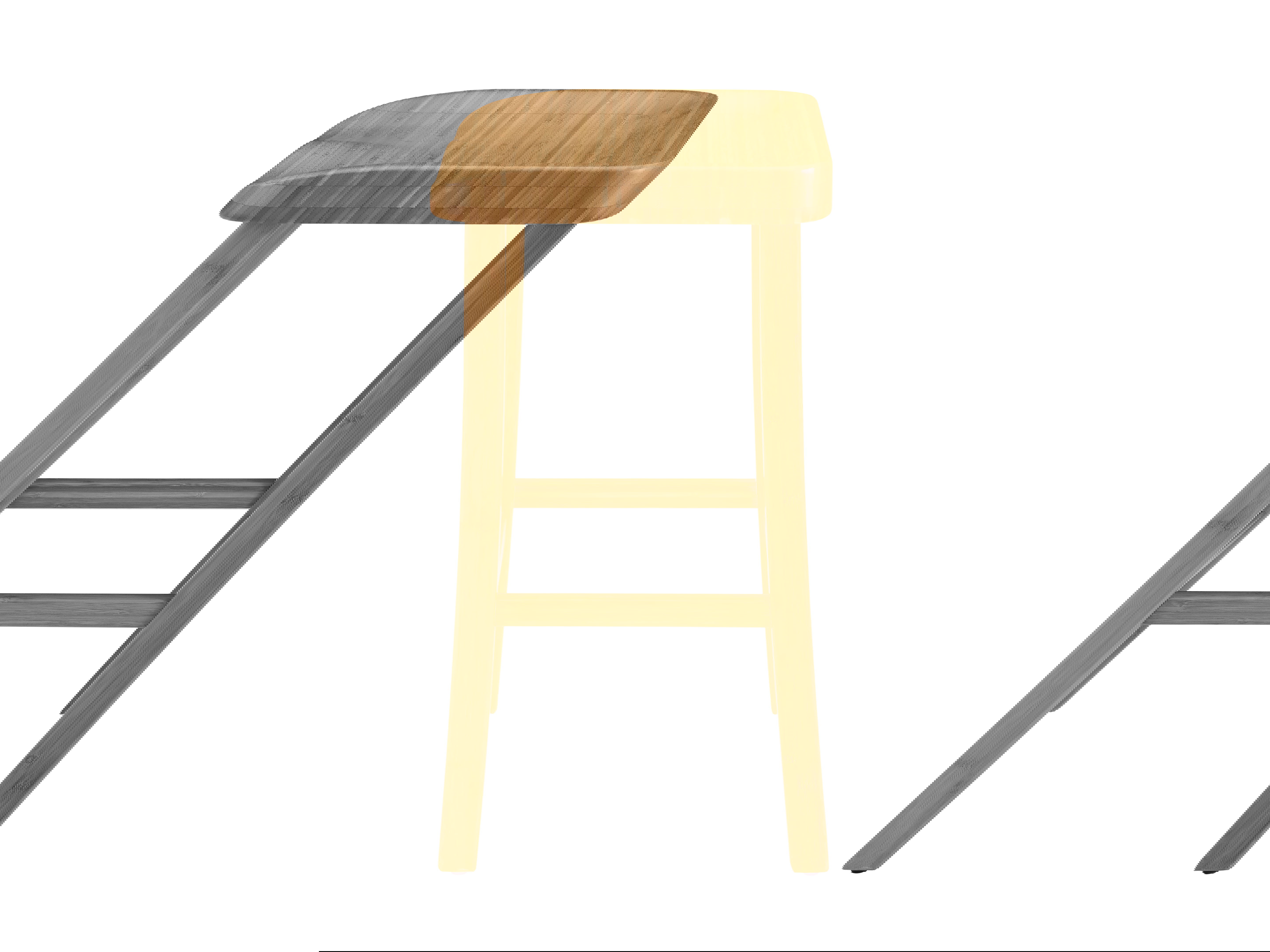 Tulip Counter Height Stool, Caramelized, (Set of 2), Counter & Bar Stool by Greenington, 18" length x 14" width x 26" height View 10