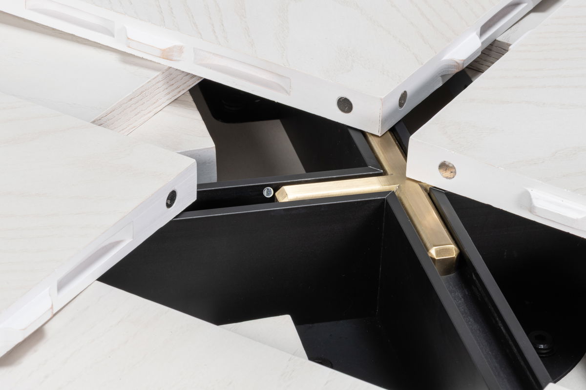 Brooklyn Jupe Table, by Sarreid, 4'8" length x 3'6" width x 2'6" height View 8