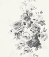 Magnolia Home Tea Rose White & Black Peel & Stick Wallpaper, by York Wall, 20' length x 1'8.5" width x 0.02" depth thumbnail