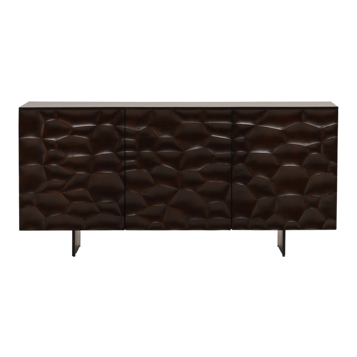 Tavian Sideboard Brown, Sideboards & Buffet by Dovetail, 68.5" width x 32.5" height x 18.25" depth View 2