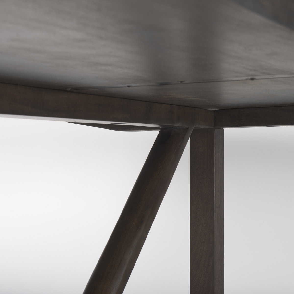 Viktor 94'L Dark Brown Solid Wood Dining Table, by Mercana, 94" length x 42" width x 30" height View 7