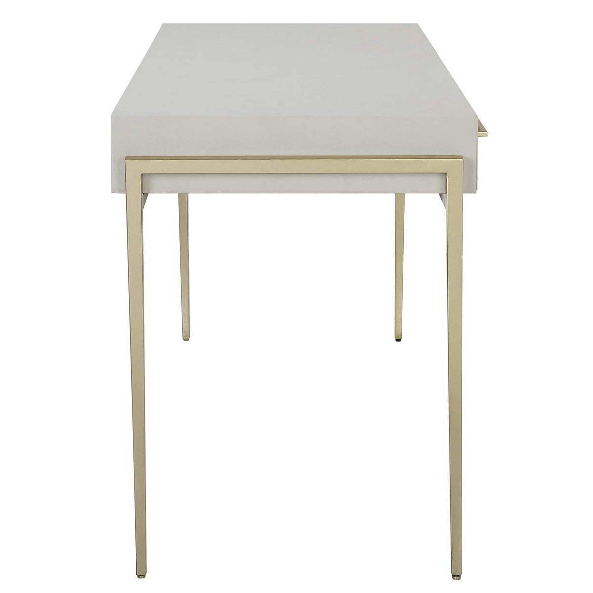 Jewel Modern White Desk, by Uttermost, 48" width x 30" height x 22" depth View 6