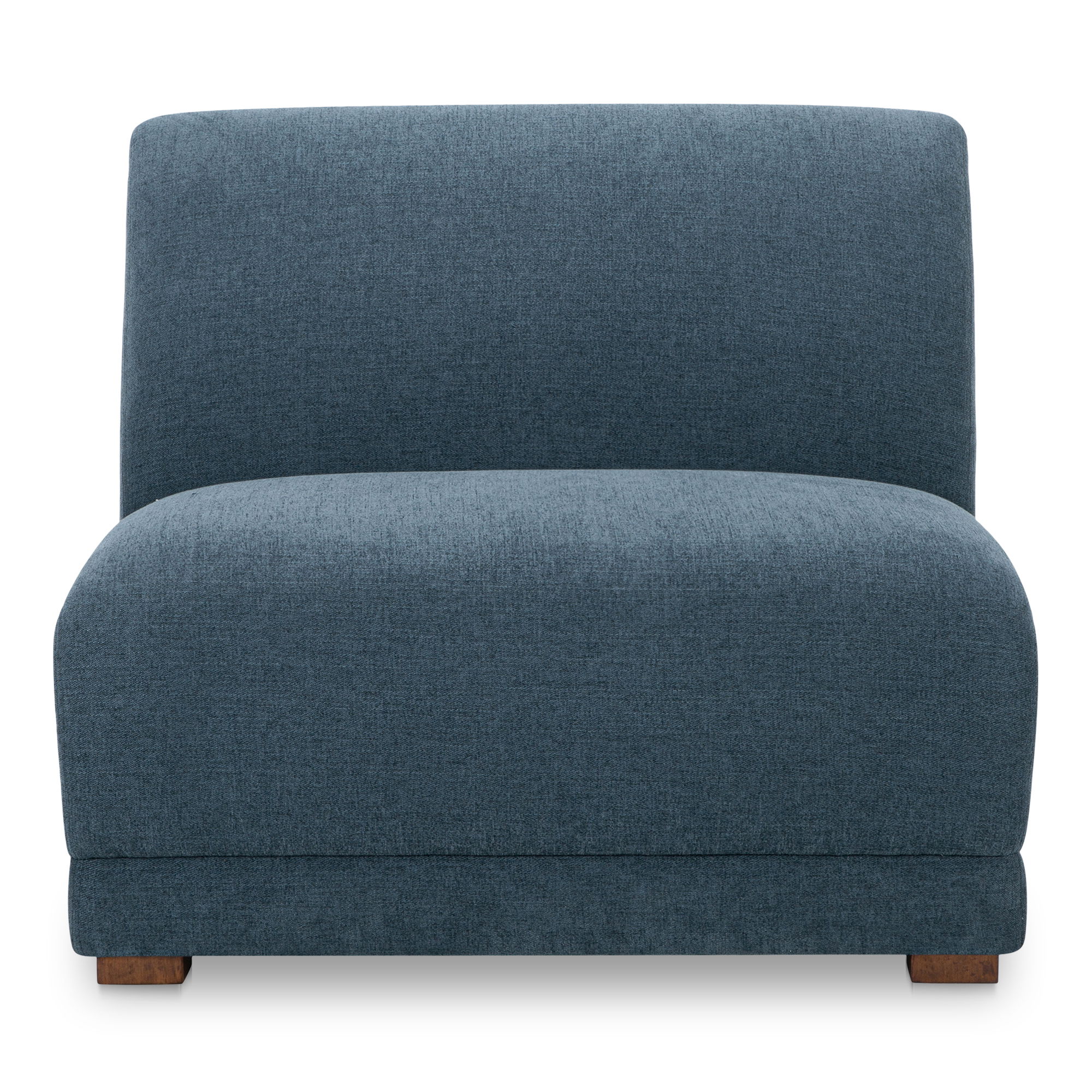 Fraser Slipper Chair Deep Blue, Accent Chair by Moe's Home, 35.4" width x 31.5" height x 36.6" depth View 1