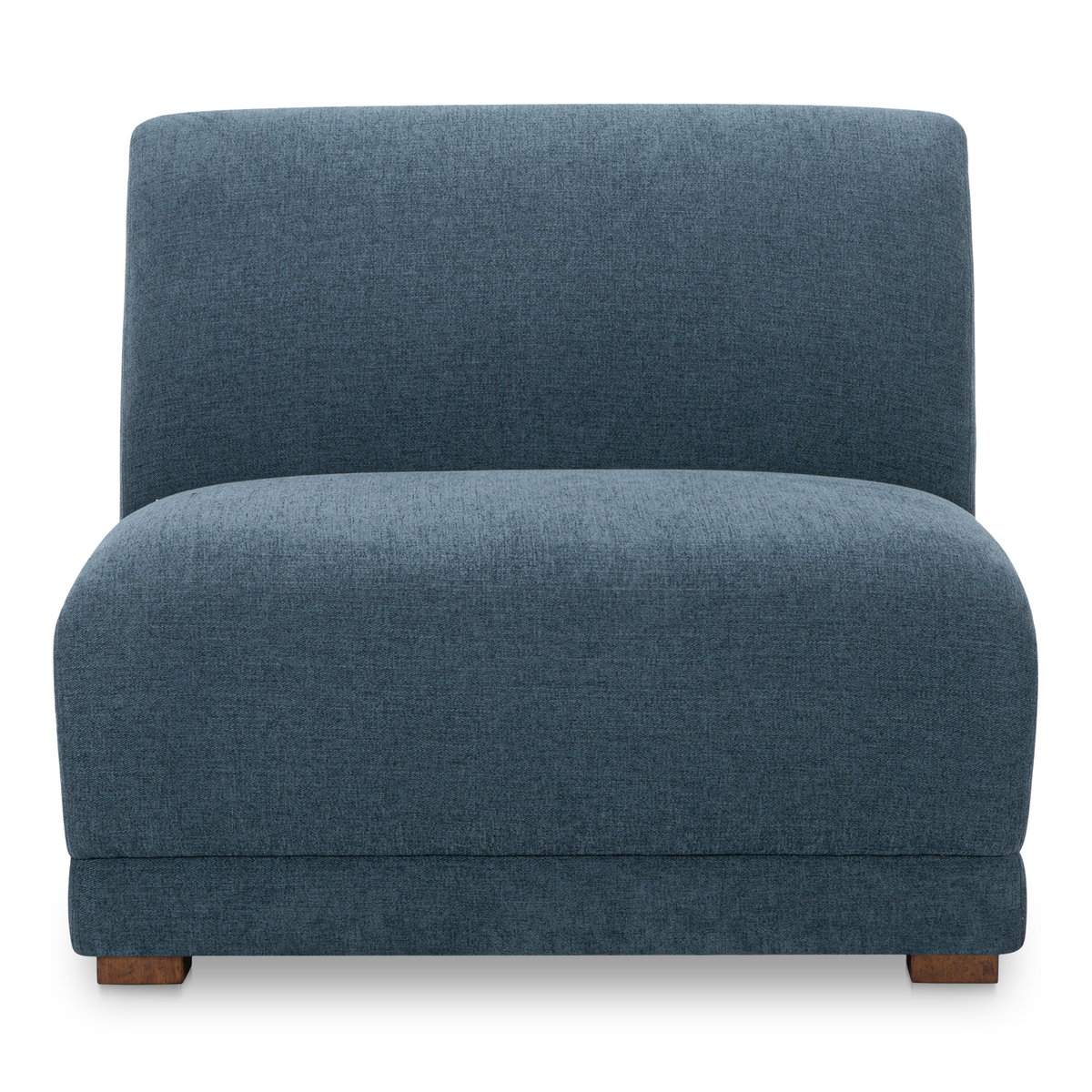 Fraser Slipper Chair Deep Blue, Accent Chair by Moe's Home, 35.4" width x 31.5" height x 36.6" depth View 1