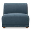Fraser Slipper Chair Deep Blue, Accent Chair by Moe's Home, 35.4" width x 31.5" height x 36.6" depth thumbnail 1