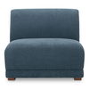 Fraser Slipper Chair Deep Blue, Accent Chair by Moe's Home, 35.4" width x 31.5" height x 36.6" depth thumbnail 1