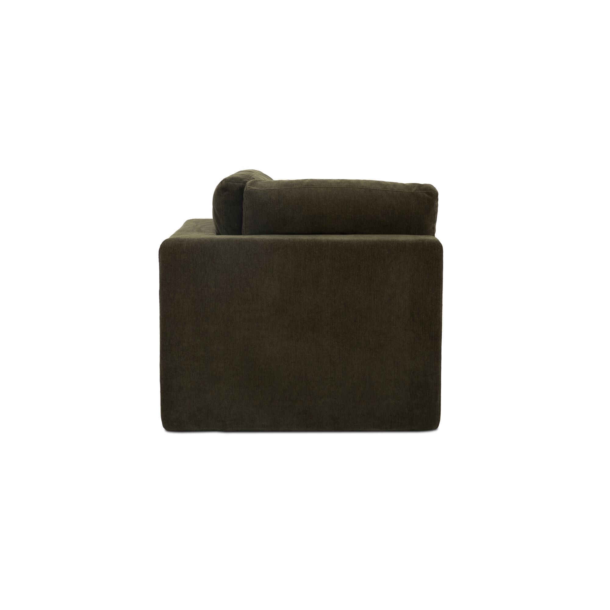 Cates Corner Chair Dark Green, Sectional Sofa by Moe's Home, 36.25" width x 35.4" height x 36.25" depth View 2