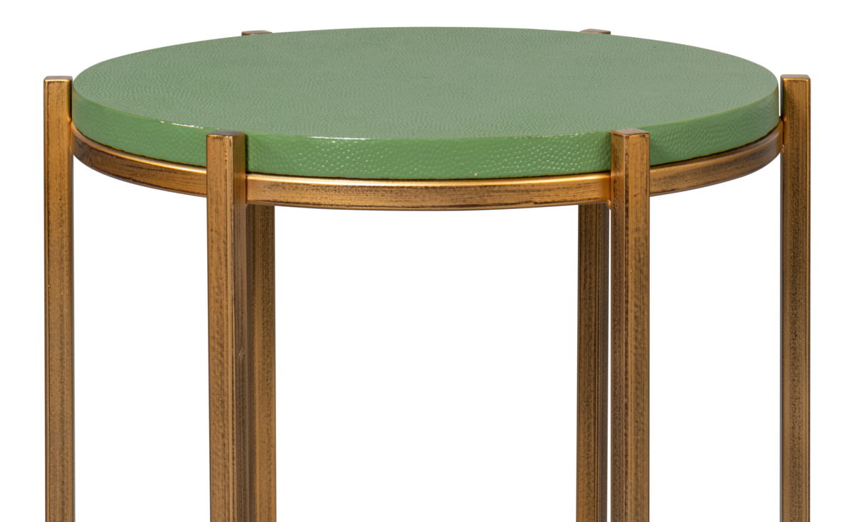 Spence Side Table  Watercress, by Sarreid, 1'4" length x 1'4" width x 1'9" height View 12