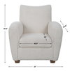 Teddy White Shearling Accent Chair, by Uttermost, 32" width x 35.5" height x 34.5" depth thumbnail 3