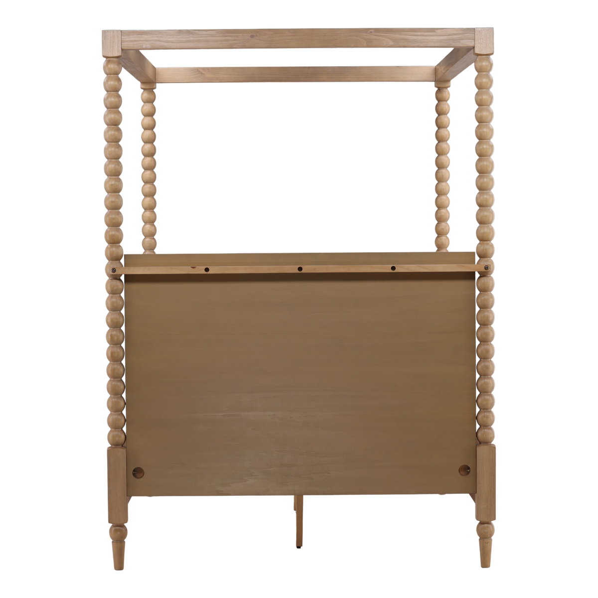 Marcellina Bed Queen Natural, by Dovetail, 64.5" width x 90" height x 87.3" depth View 4