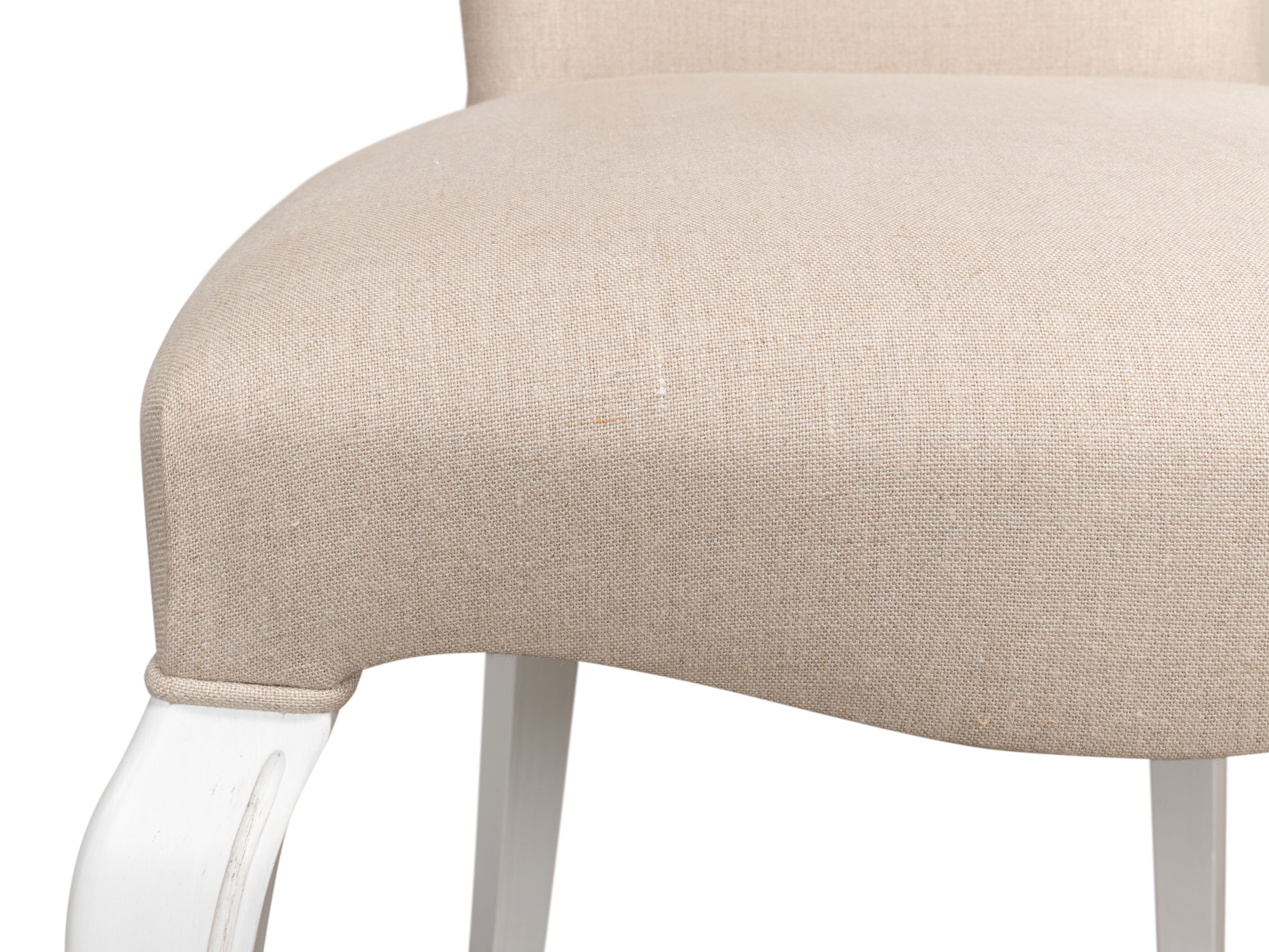 Sidechair, Cortina White W/ Linen Flax large image 