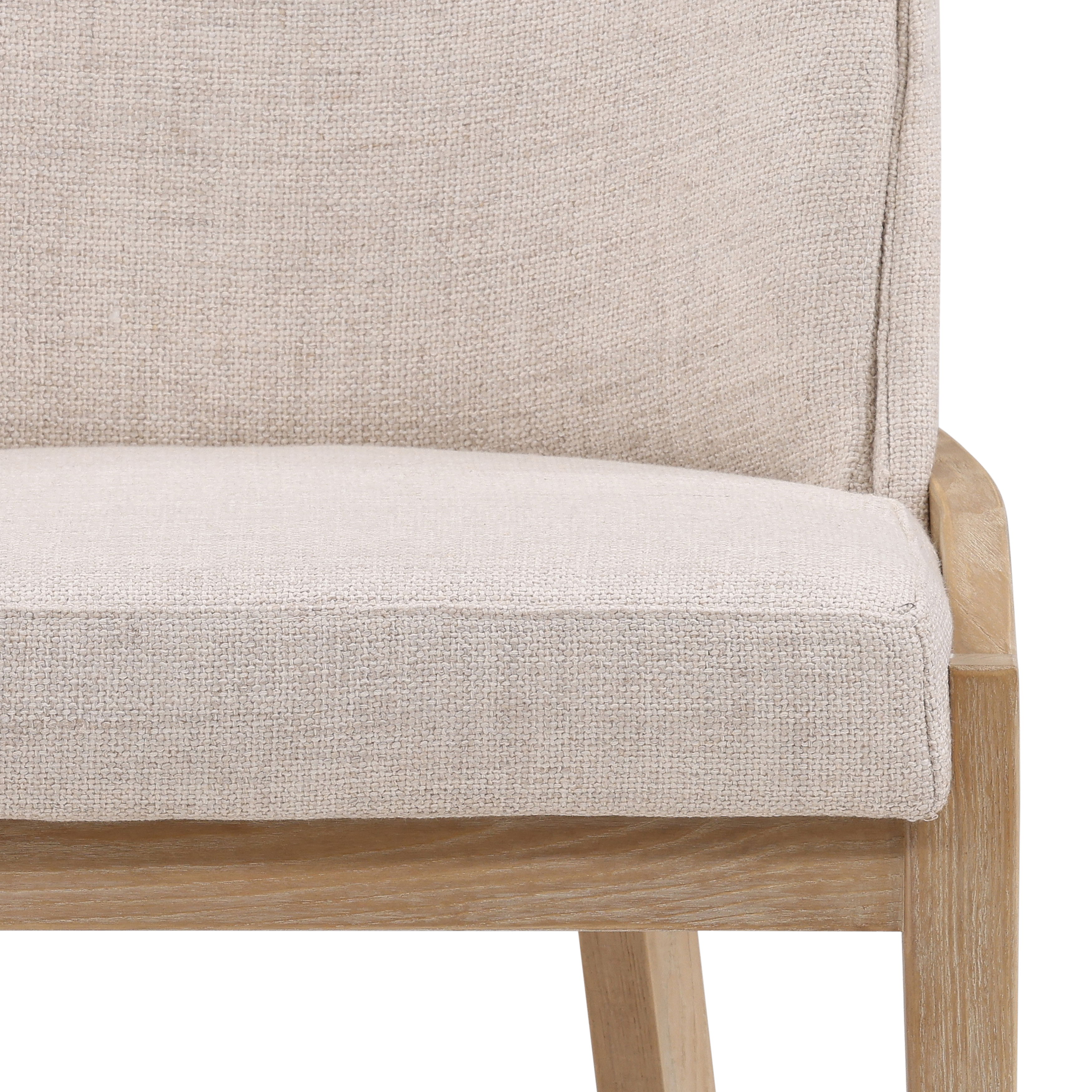 Jacquelyn Dining Chair Off White, by Dovetail, 23" width x 32.75" height x 23.5" depth View 6